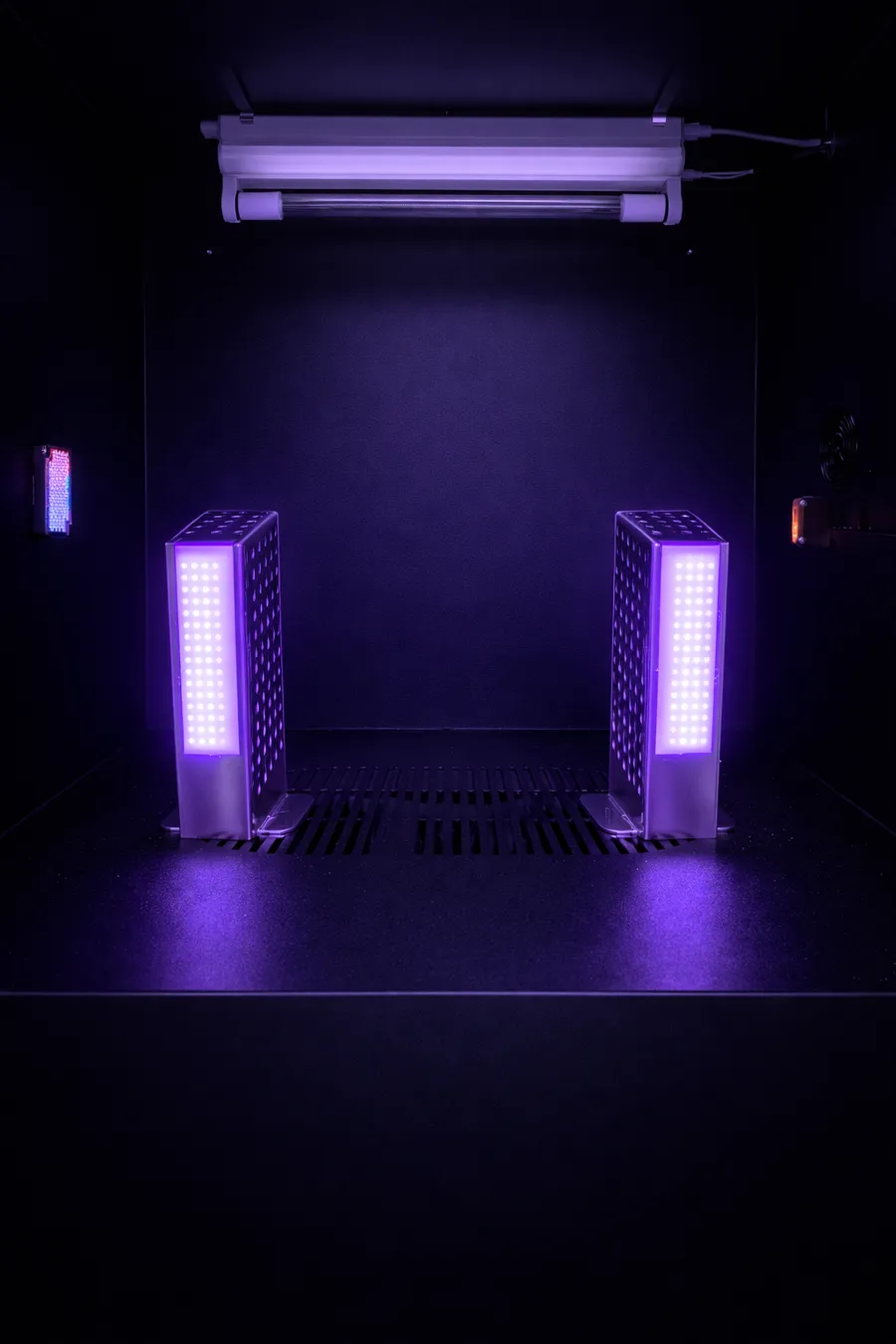 UVC Light stage of the Freshtrax shoe sanitization machine